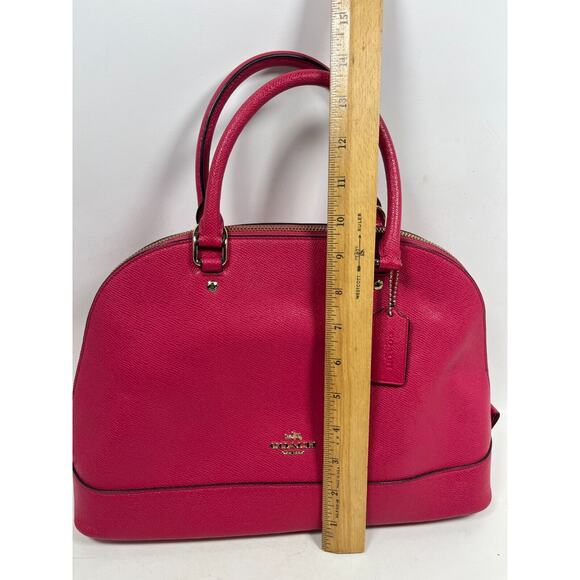 COACH Bag Sierra Satchel Crossgrain Leather Crossbody Shoulder Strap Pink